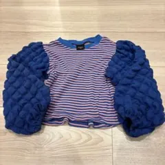 バースデイ 110 立体袖デザインTシャツ 長袖　ポップコーンボリューム袖のサムネイル