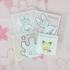 ☆ ポケモン ポケピース ステッカー シール ヒバニー ピチュー マホミル