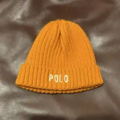 POLO しまむら　ニットビーニー　子供　オレンジ