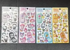 平成はっぴーフォン シール ヒョウ柄キティ クロミ　ポチャッコ ポムポムプリン