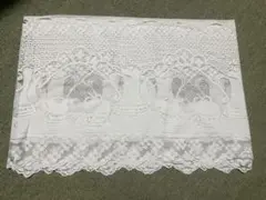 ティーセットモチーフ ホワイトレース生地 約248センチ×44センチ