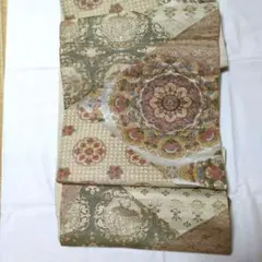 佐賀錦　多色草花袋帯