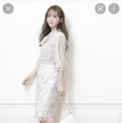 ケミカルレースプリントタイトスカート