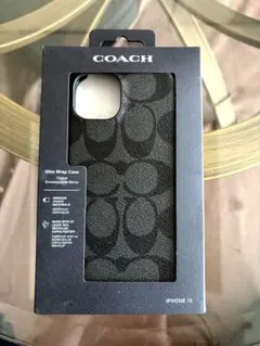 COACH コーチiPhone 15 Slim Wrap Caseシグネチャー柄