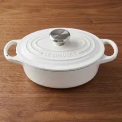 LE CREUSET ル•クル-ゼ 両手鍋 18cm ホワイト LE CREUSET ル•クル-ゼ 両手鍋 18cm ホワイト - メルカリ