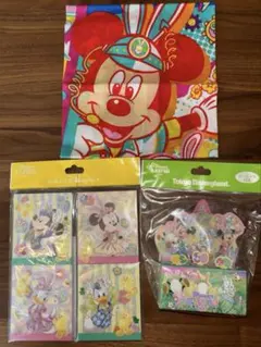 ディズニー　バンダナ　メモ帳　ディズニーイースター柄