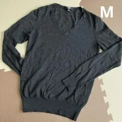 UNIQLO ユニクロ　レディース　ウール Vネックセーター M グレー