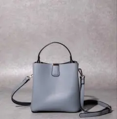 【開封後未使用】ハンドル付きショルダーバッグ サックスブルー