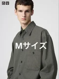 UNIQLO U 25AW ツイルワークオーバーサイズシャツ オリーブ　M