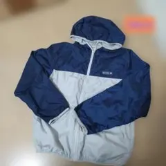 NATURE フード付きジャケット サイズ160 ネイビー/ホワイト