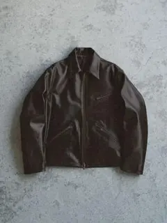 VINTAGE WASHED LEATHER ZIP