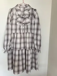 mezzo piano チェック柄シャツワンピース 140cm S