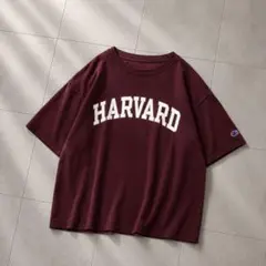 Champion HARVARD カレッジロゴ Tシャツ ボルドー 古着のサムネイル