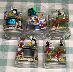 コカ・コーラ ディズニーキャラクター ガラスコップ 5個セット