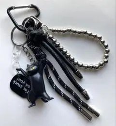 バッグチャーム じゃらじゃらキーホルダー 猫 ネコ キーリング