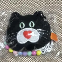 mojojojo モジョジョジョ　黒猫　フェイスマスコット　キーホルダー　ビーズ
