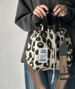 ショルダーバッグ ヒョウ柄 JAVAコラボ