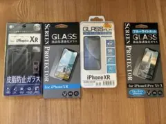 iPhone XR用、11Pro/XS/X用強化ガラスフィルム　4枚セット