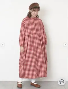 い*ー様 Samansa Mos2 【保温加工】バンドカラーワンピース