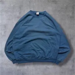 ジャージーズvintage古着スモーキーブルーブランクスウェットソリッドUSA製