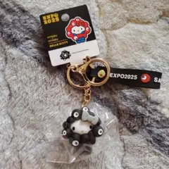 黒ミャクミャク キティ キーホルダー 立体マスコットストラップ