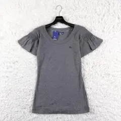 y2k✨ バーバリーブルーレーベル 袖フリル カットソー ロゴ刺繍 Mサイズ