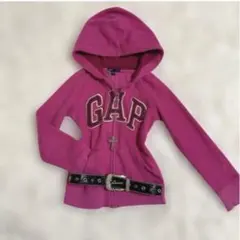 00s y2k GAP ワッペンロゴ　フリース　パーカー　フーディー　海外