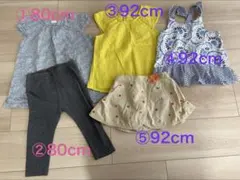 【夏服まとめ売り】80〜92cm 女の子 トップス ボトムス 5点セット
