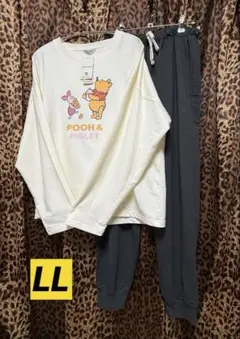 くまのプーさんとピグレット ルームウェア上下セット　Anne's pocket