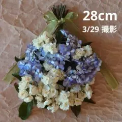 白＆青　水仙と紫陽花のドライフラワースワッグ #　365