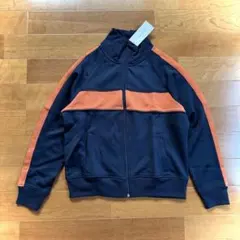 新品WEGOトラックジャケット ジョグトップ ジップアップ ネイビー×オレンジのサムネイル