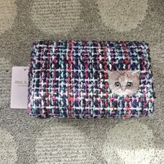 【新品】ポール＆ジョー アクセソワ ツイード ポーチ 猫 刺繍 マルチカラー