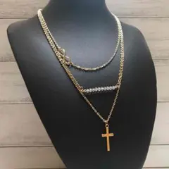 g99☆レディース☆十字架 インフィニティ☆お洒落ネックレス 259