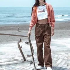 Roxy ロキシー　ブラウン ワークパンツ
