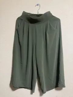 【断捨離】引退セールめちゃ安い【52】 オリーブグリーン ガウチョパンツSサイズ