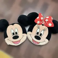 ディズニーランドで購入。 ミッキー・ミニー 顔型クッション