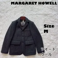 MARGARET HOWELL✨テーラードジャケット　ツイード　グレー　M