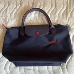 LONGCHAMP ハンドバッグ ネイビー レッド　限定 ロンシャン70周年記念