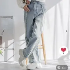 ローリーズファーム　ワイドストレートデニム