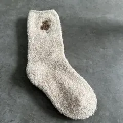 【新品タグ付き】GELATO PIQUE クマ刺繍ソックス ベージュ系