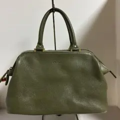 Cedar-eldオリーブグリーン ハンドバッグレザー