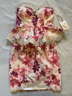 an ベアトップ セパレートペプラムドレス 新品 Mサイズ