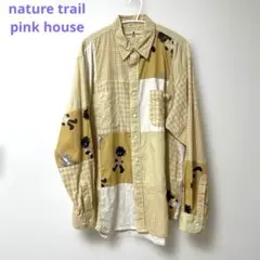 nature trailxx パッチワーク長袖シャツ　ピンクハウス　pink