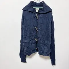 L.L.Bean 【S】 トグルボタン コットンニット カーディガン ネイビーのサムネイル