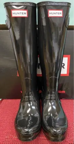 美品HUNTER ハンター ORIGINAL GLOSS W23616黒UK3