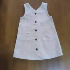 SIMPLEFREE　コーデュロイ ベージュ ジャンバースカート