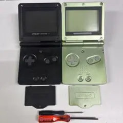 ゲームボーイアドバンスSP 本体セット ブラック グリーン　基盤無し