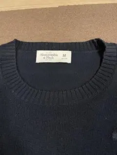 Abercrombie & Fitch ネイビー M クルーネックニット