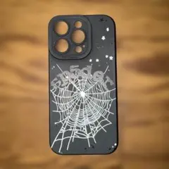 iPhone16pro クモの巣デザイン iPhone用ケース sp5der