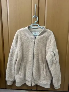 ミッキーマウス フリースジャケット ベージュ